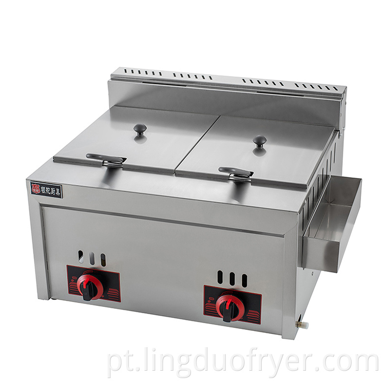 6l Double Baskets Gas Fryer Right